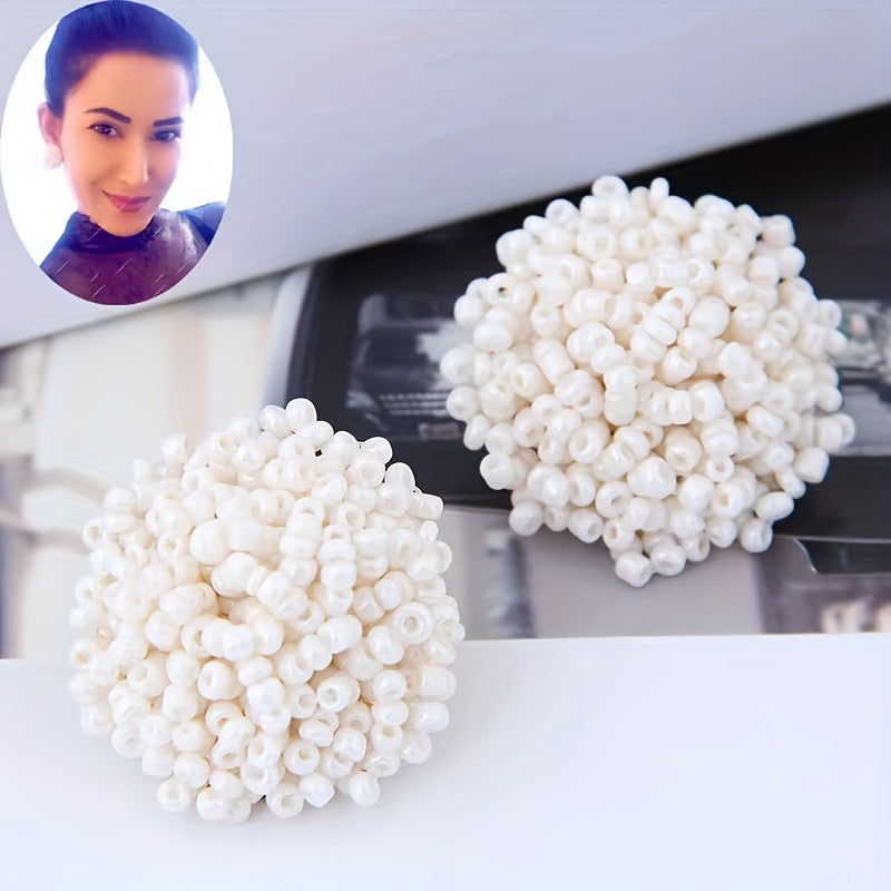 Bohemian Classic Bead Woven Handmade Popular Stud Earrings