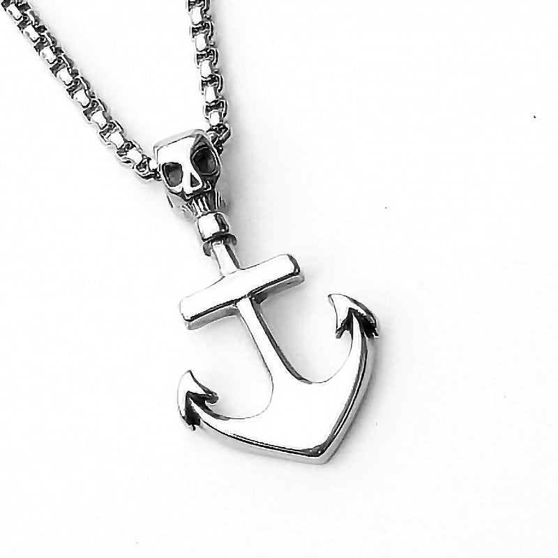 Men's Punk Titanium Steel Skull Personality Retro Domineering Necklace