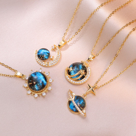 French Super Fairy Micro Inlaid Zircon Necklaces