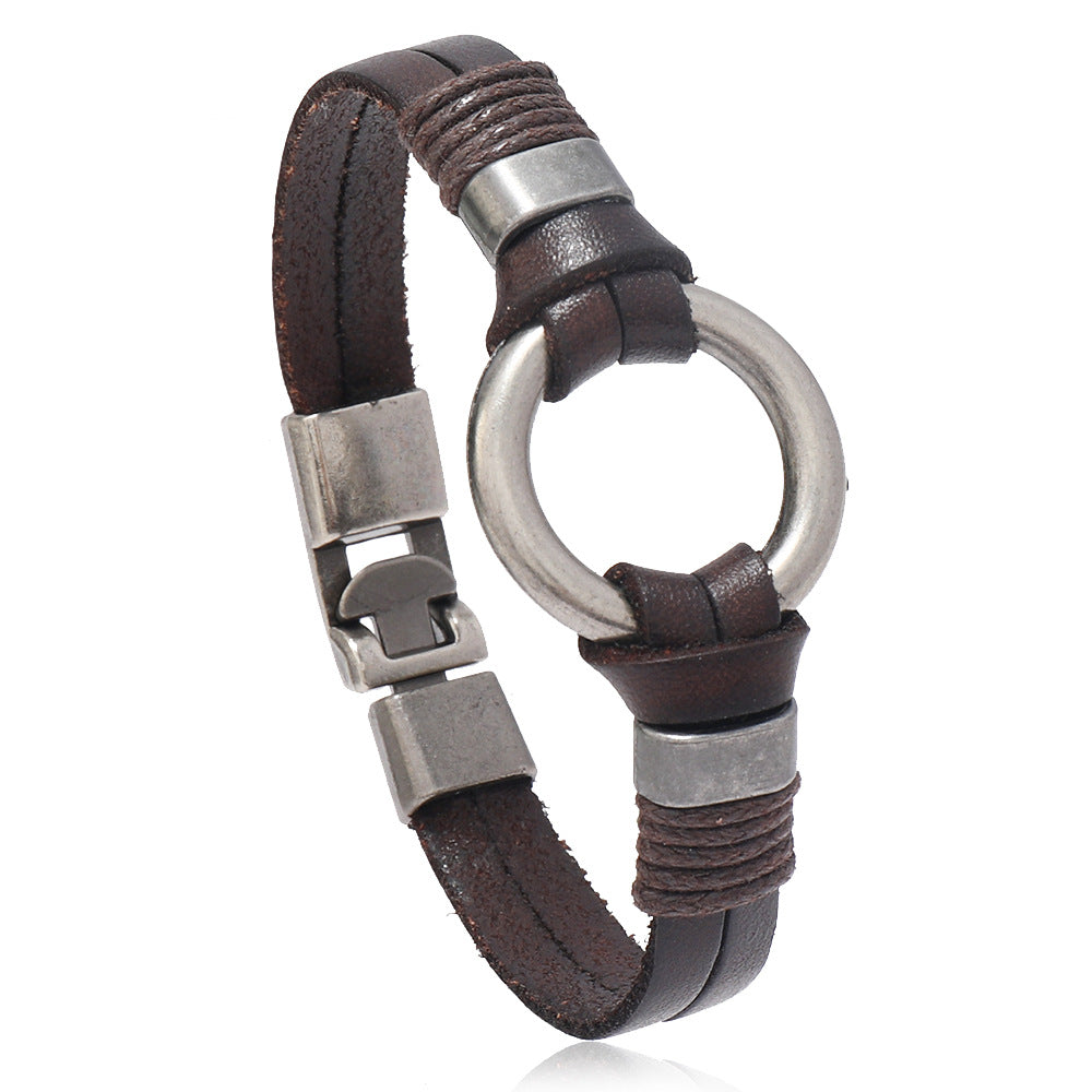 Men's Trendy Fashionable Man Simple Woven Cattle Bracelets