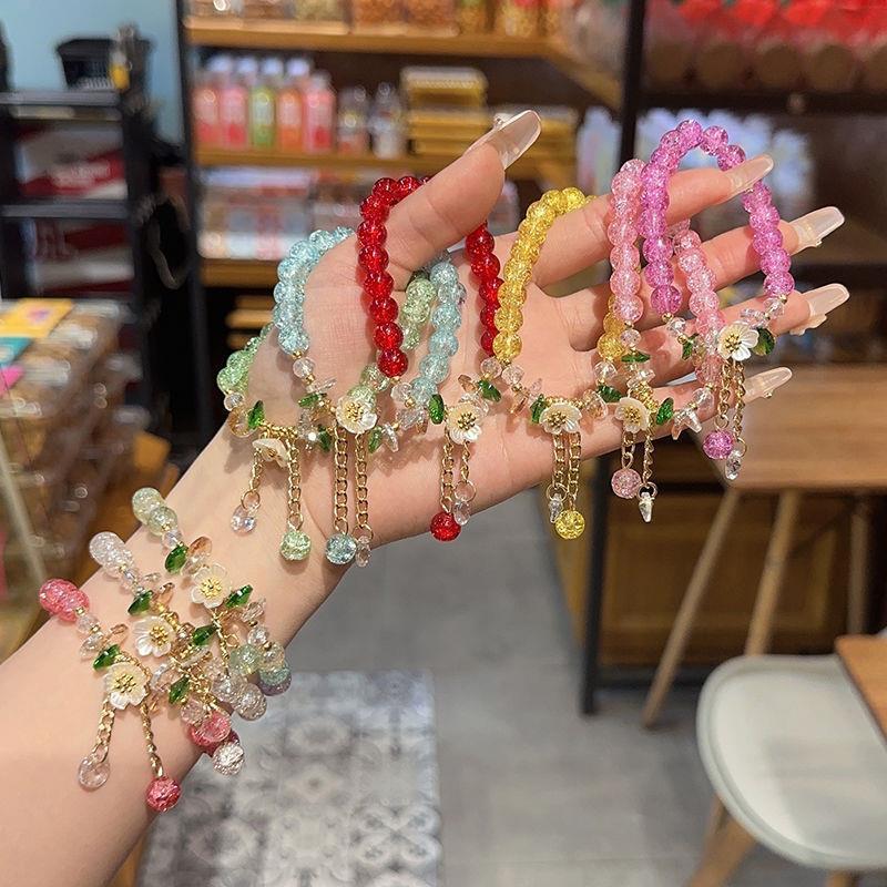 Super Fairy Camellia Crystal String Beads Color Small Daisy Female Bracelets