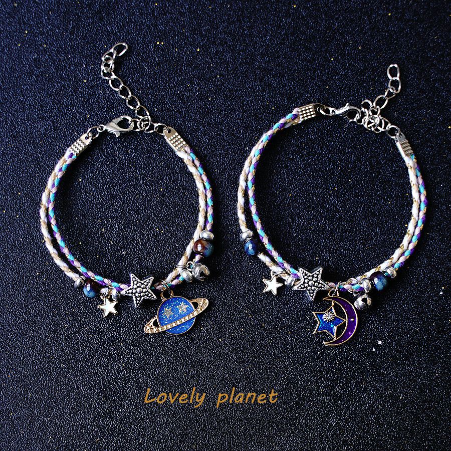 Dream Planet Femme Étoile Lune Paire Bracelets