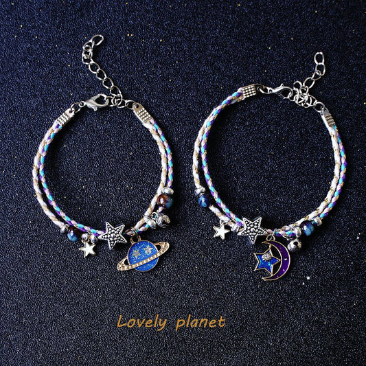 Dream Planet Femme Étoile Lune Paire Bracelets