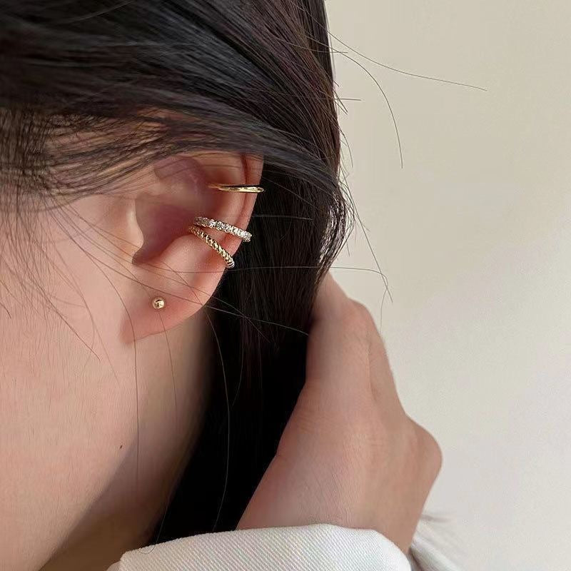 Chain Without Pierced Female Retro Style Temperament Simple Cold Niche Ear Clip