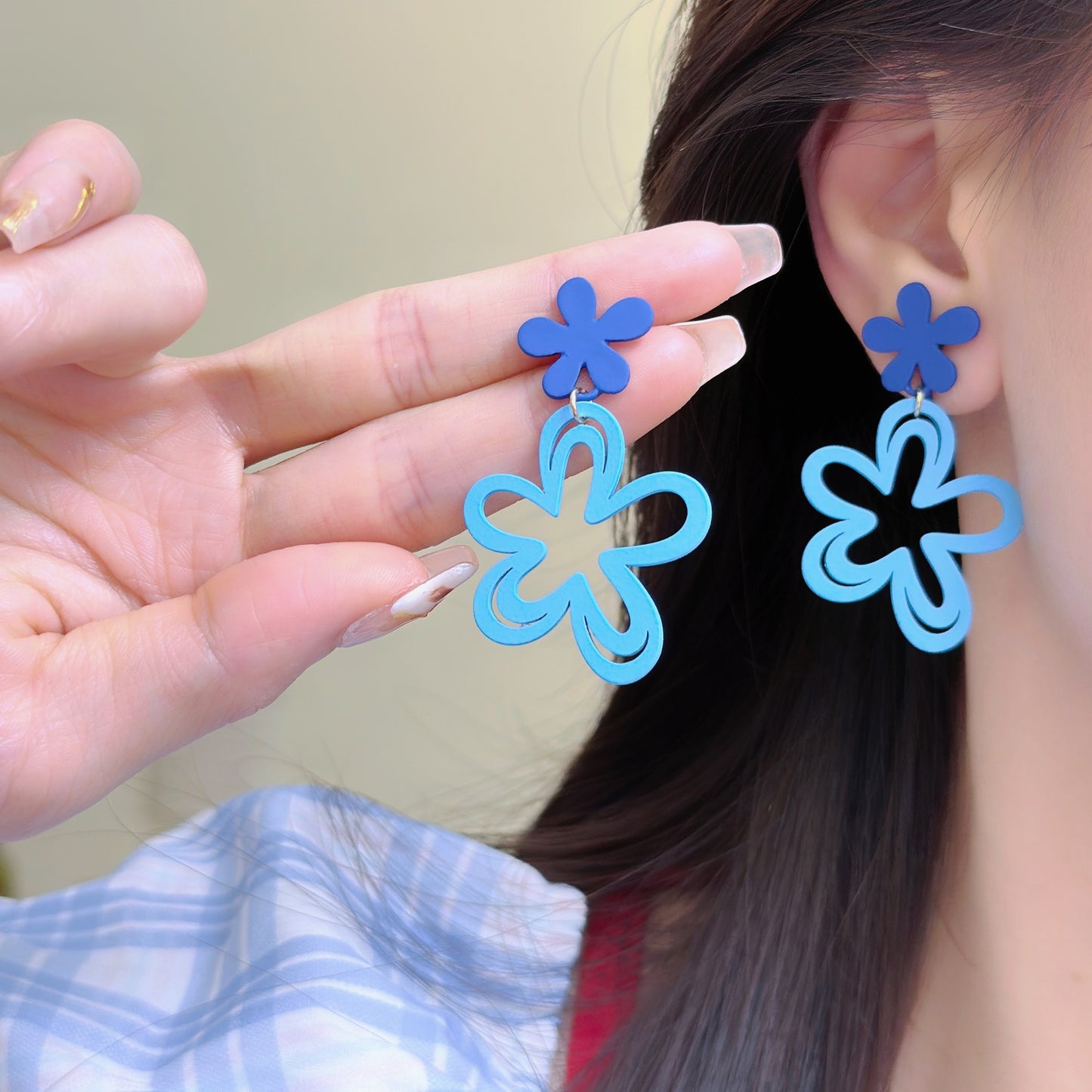 Sweet Dopamine Colored Flower Niche Temperament Simple Girly Without Rings