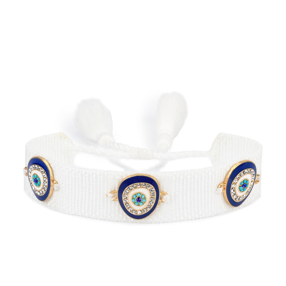 Woven Popular Blue Eyes Lucky Carrying Strap Ethnic Bracelets