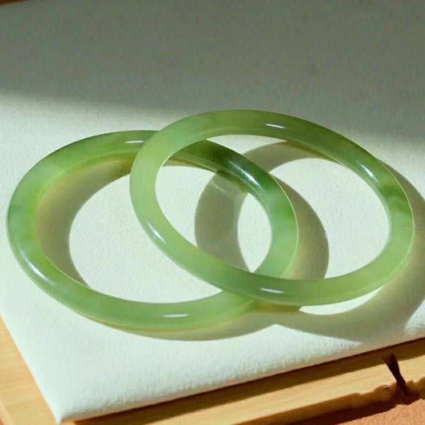 Step Glass Imitation Jade Jingle Unknown Spring Retro Girlfriends Bracelets