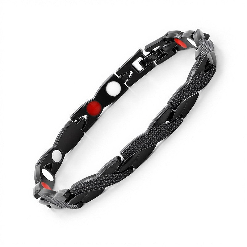 Women's & Men's Magnetic Detachable Trendy Cool Rhinestone Zinc Bracelets
