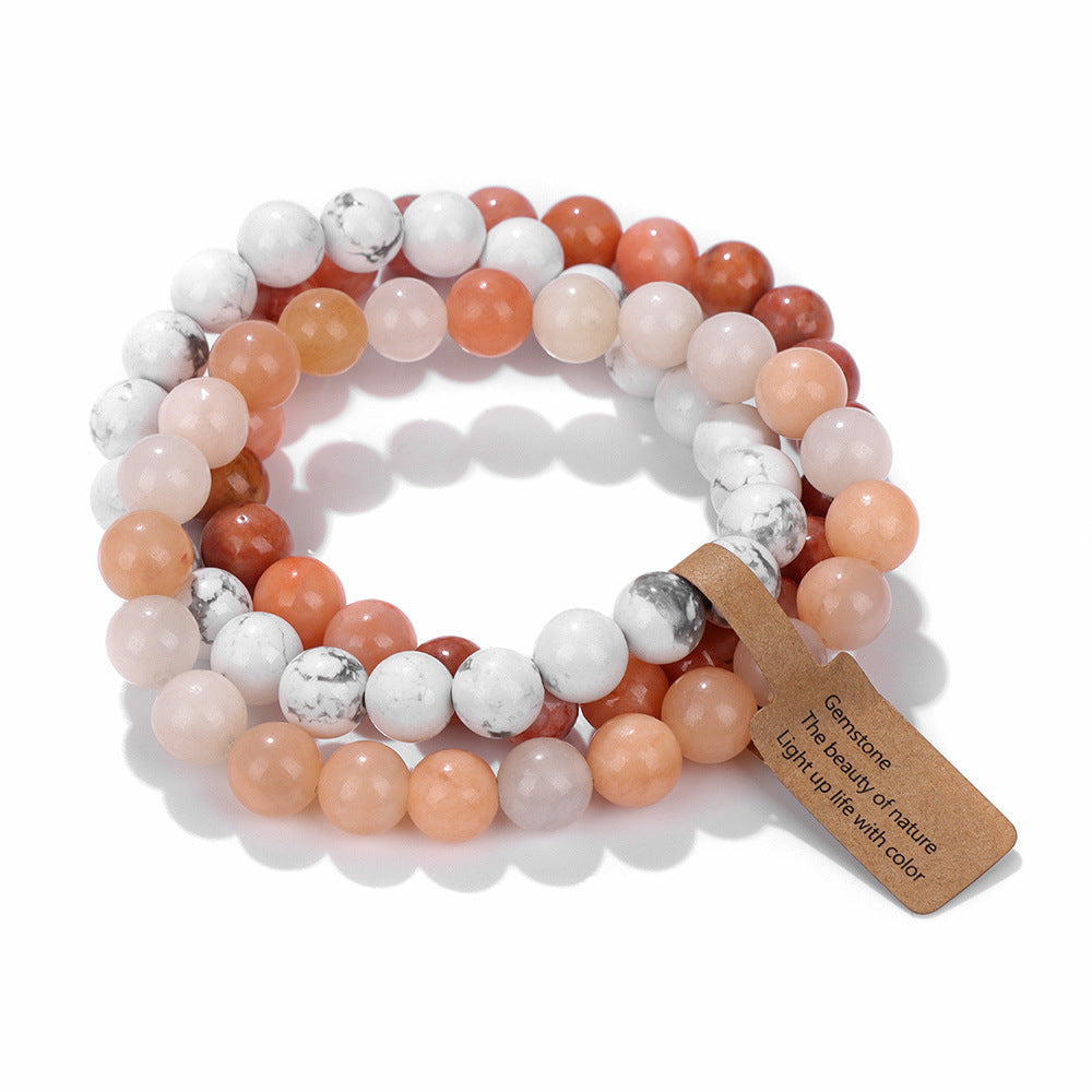 Bracelets de combinaison d'améthyste de perles de cristal de pierre naturelle pour femmes