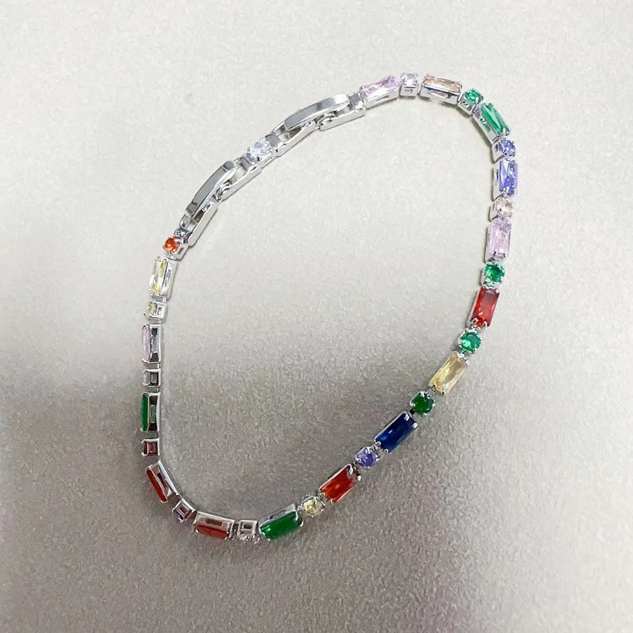 Women's Copper Plated Real Gold Zirconium Candy Bracelet