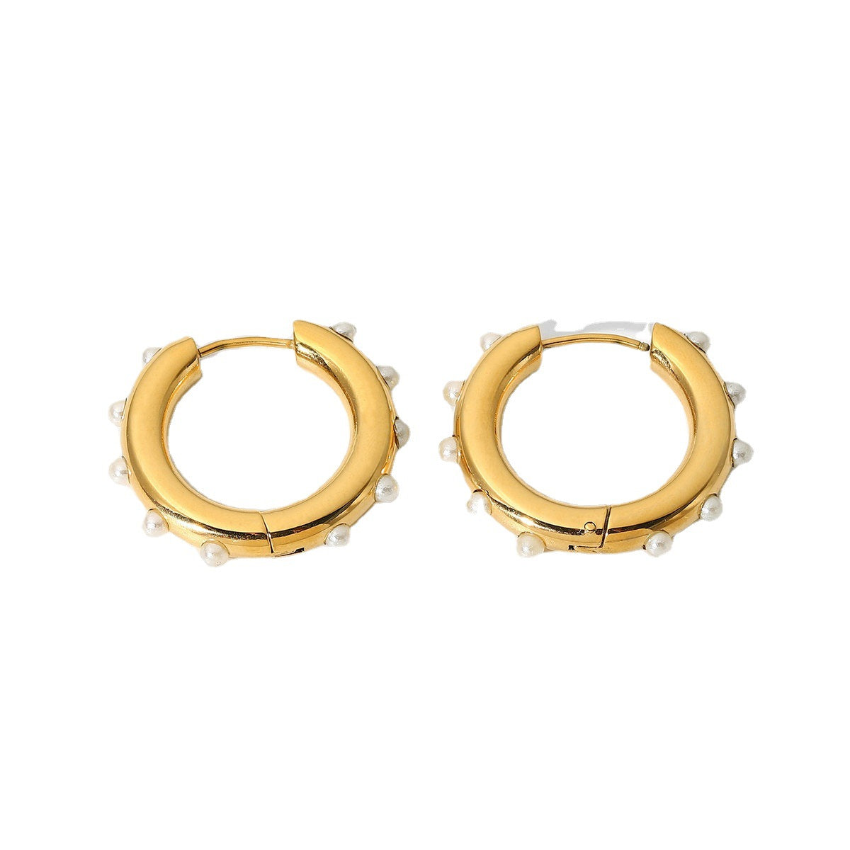 Women's Mini Pearl Gold Round Suitable For Earrings