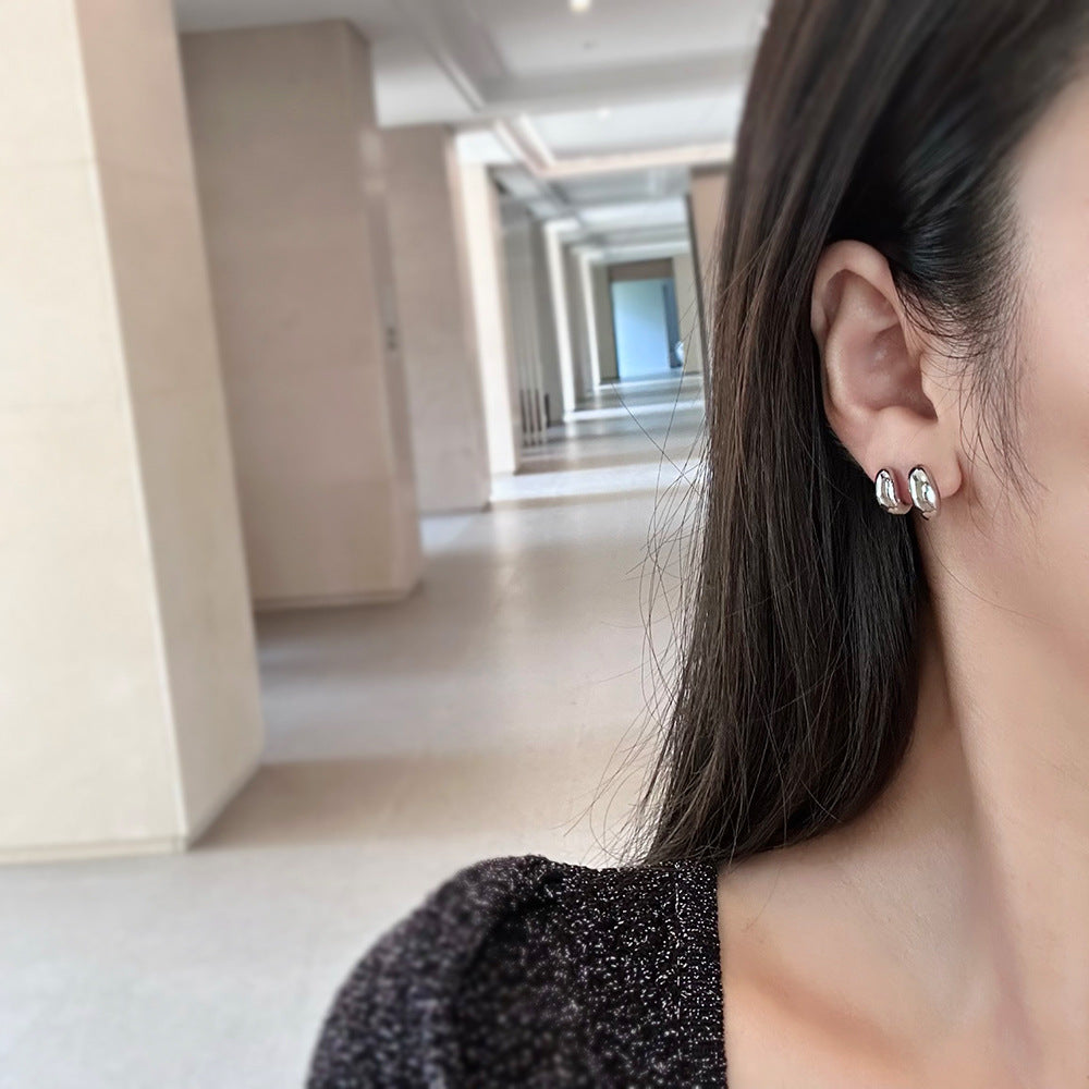 Needle Female Metallic Double Sides Ear Personalized Cold Earrings