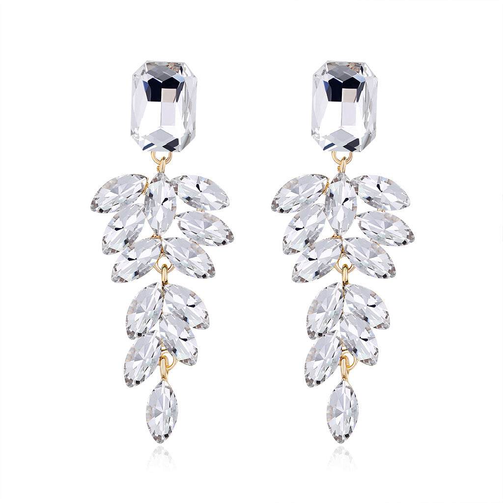 Boucles d'oreilles de banquet de mariage de mode de goutte d'eau de gland