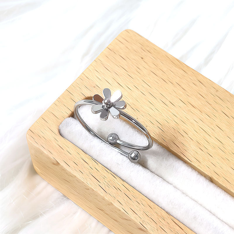 Personality Trendy Simple All Match Index Finger Sweet Little Daisy Ring