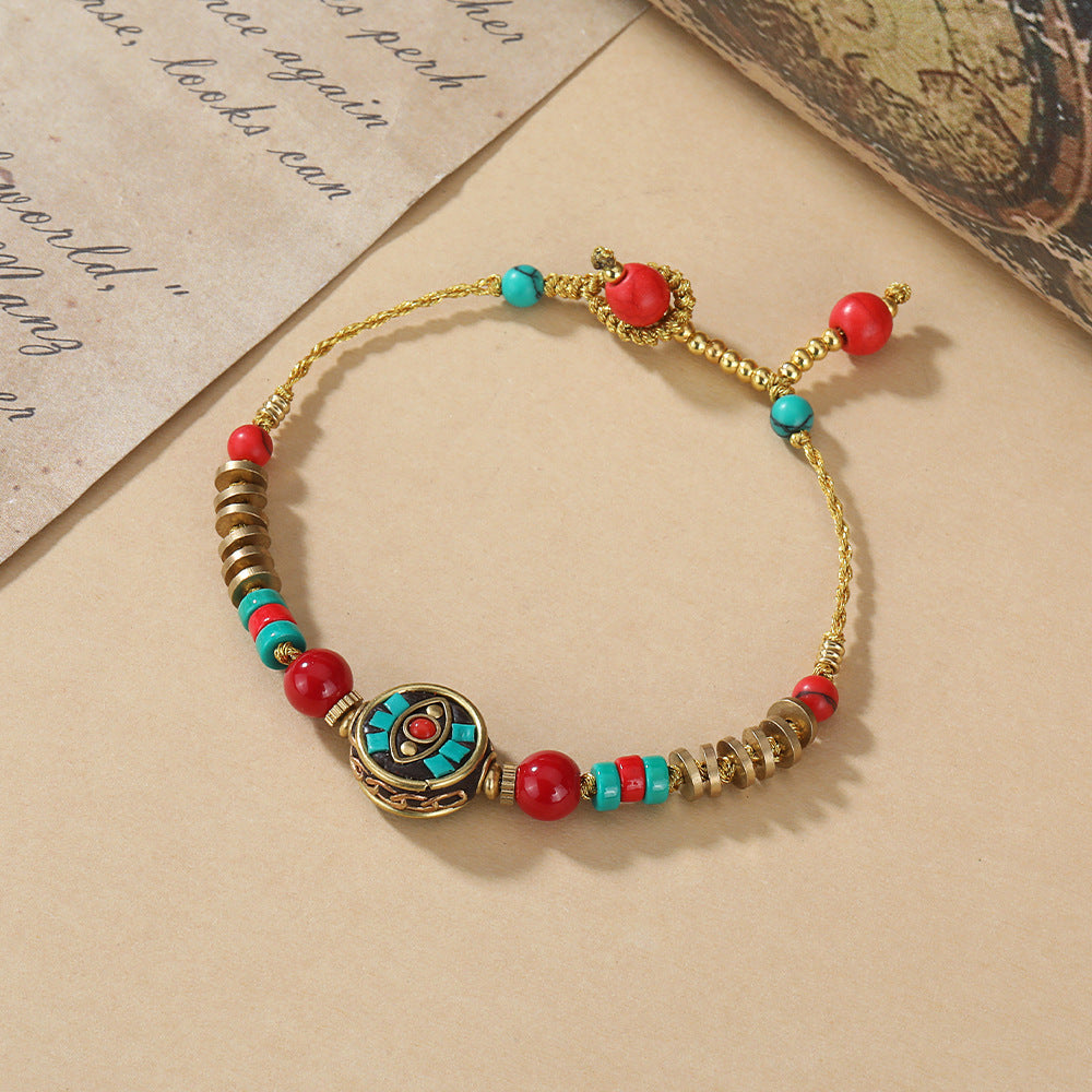 Women's Nepal Tibetan Vintage Exotic Ethnic Style Design Chinese Bracelets