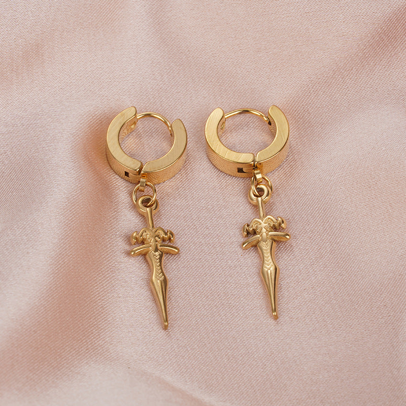Titanium Steel Clip Eardrops Clips Cross Ear Buckle