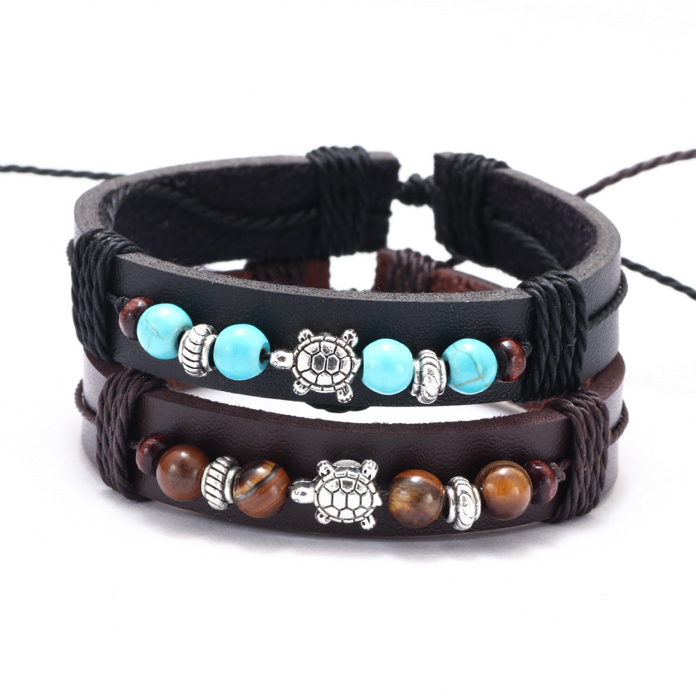 Fashion Popular Ornament Retro Easy Matching Cattle Leather Personality Bracelets