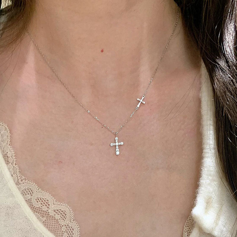 Cross Female Retro Affordable Luxury Trendy Wild Clavicle Pendants