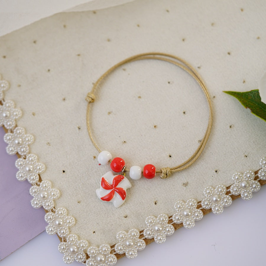 Bracelets d'apprentissage pour couples de copines avec perles en céramique