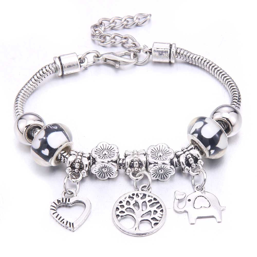 Women's Grid Popular Adjustable Crystal Love Butterfly Bracelets