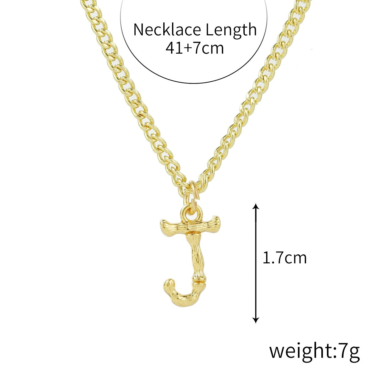 Women's Style Ornament Bamboo Letter Pendant Clavicle Necklaces