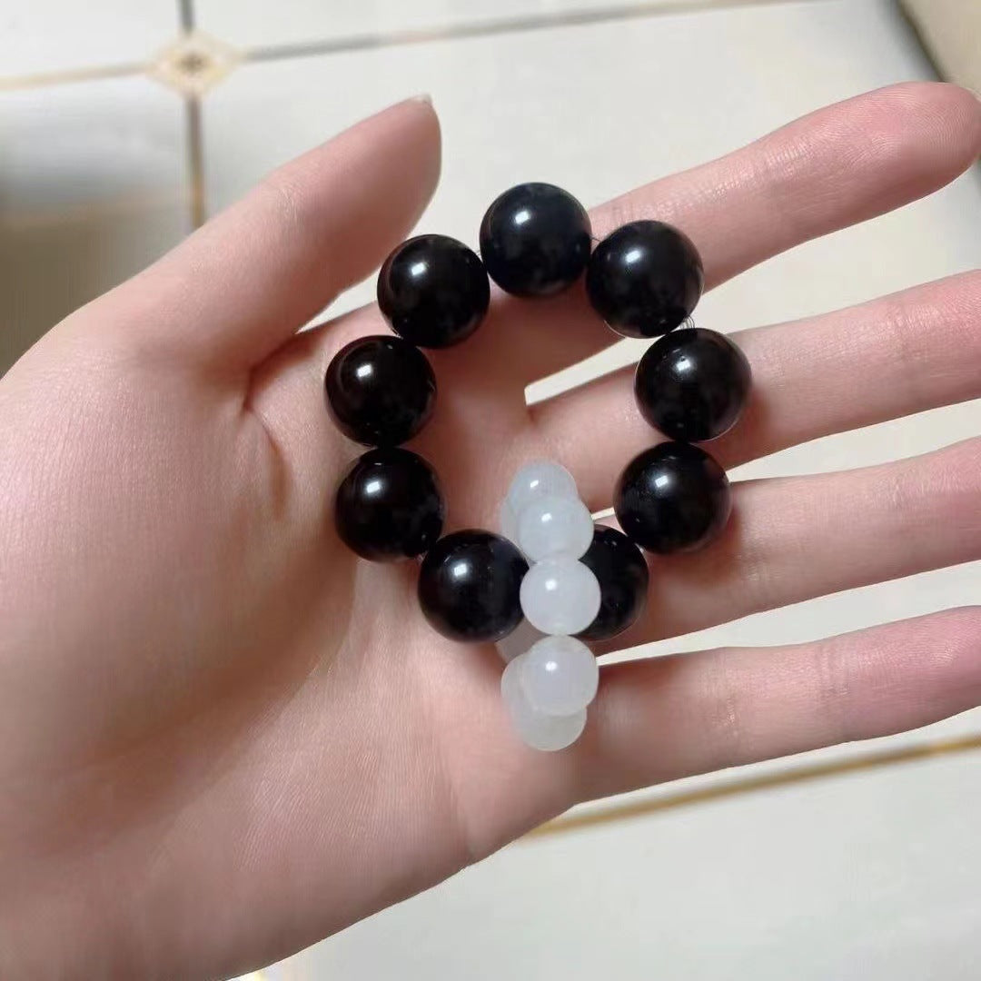 Bracelets à pampilles pour vêtements Tai Cui Han, dix-huit perles de prière blanches pour femmes et hommes