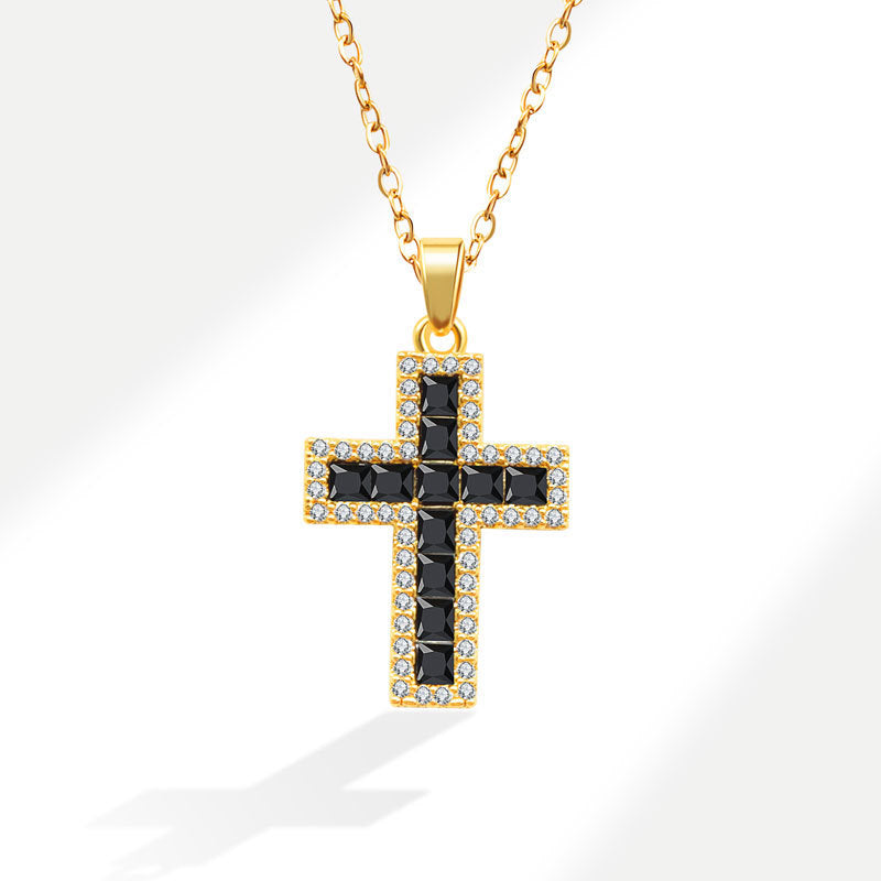 Women's Simple Light Cross Style Korean Elegant Mini Clavicle Chain Fashion Necklace