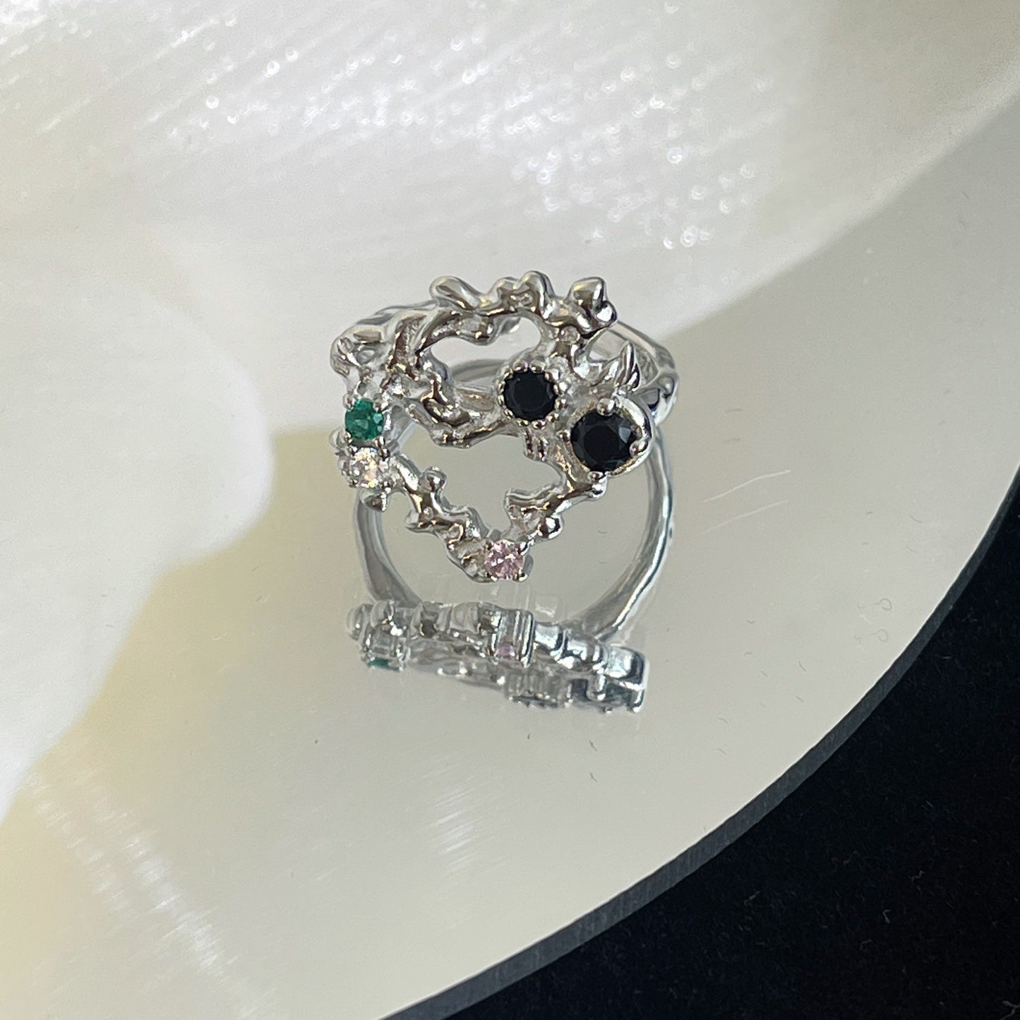 Sense Elastic String Small Pieces Of Sier Female Ring