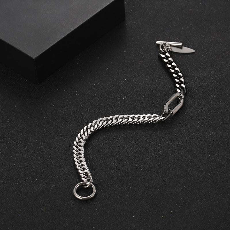 Titanium Steel Color Matching Buckle Male Bracelets