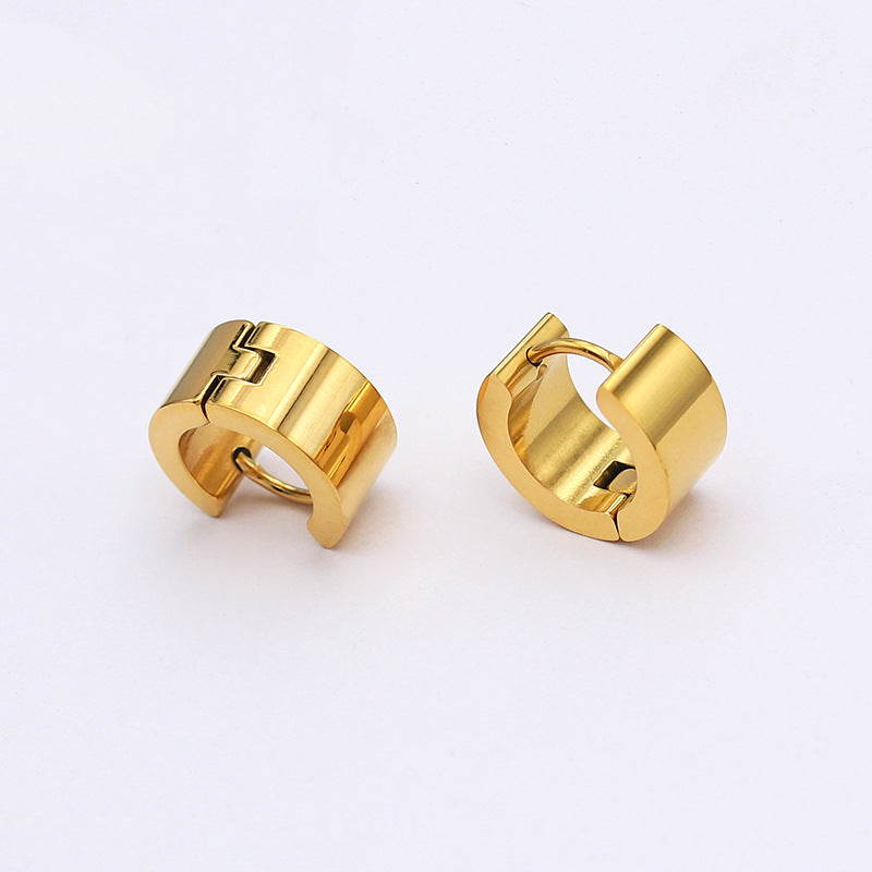 Men's Ear Clip Fine Polished Glossy Stainless Steel Eardrop Female Fashionable Earrings