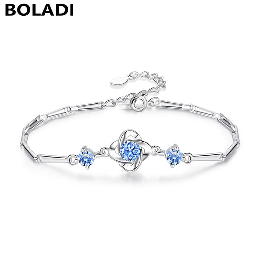 Grass Leaf Crystal Female Design Girlfriends Bracelets