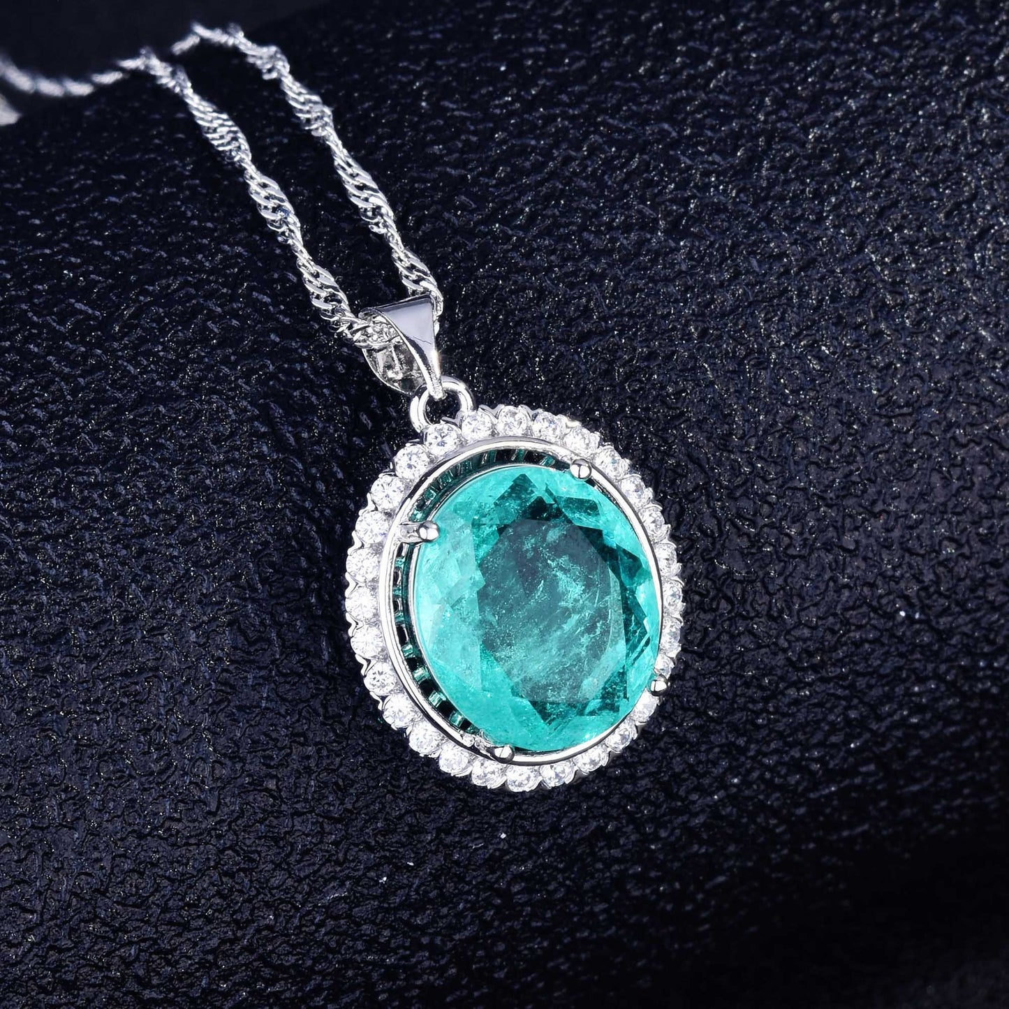 Brazil Paraiba Colored Gems Live Broadcast Pendants