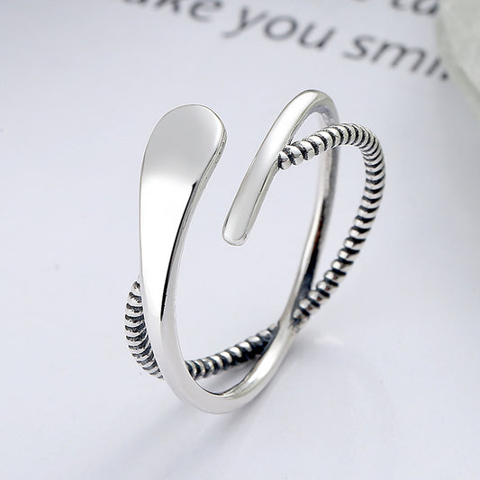 Women's & Men's & Lines Twist Geometric Trendy Open-end Rings