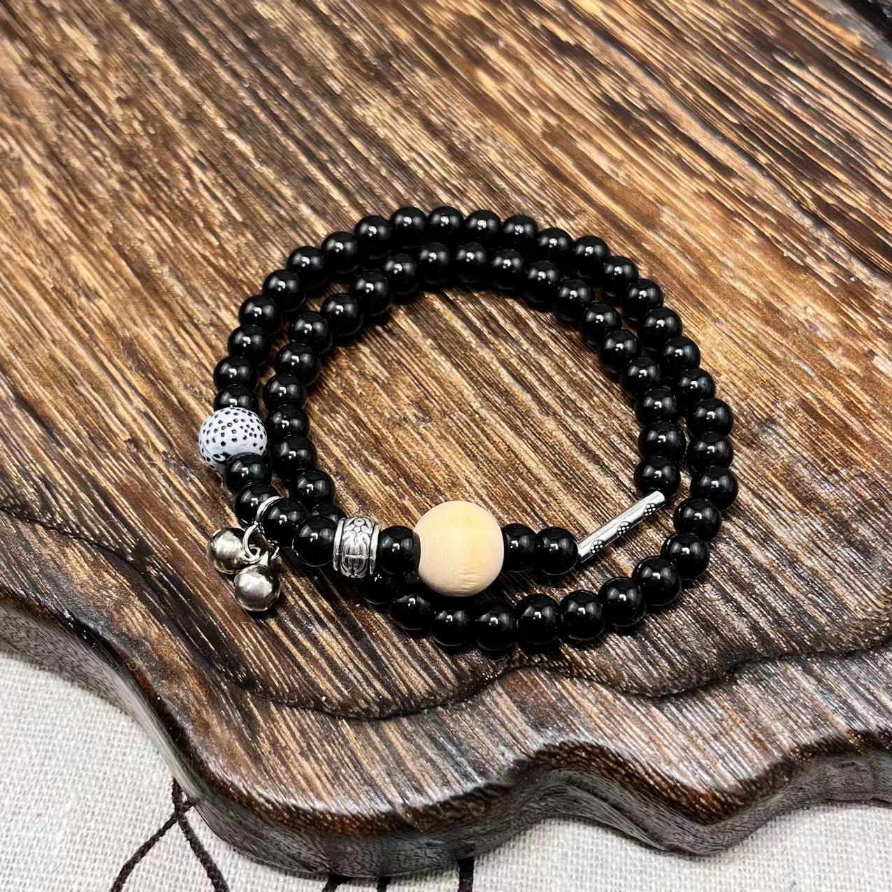 Women's & Men's Strap Five Emperors Coin Hand Weaving Ethnic Bracelet