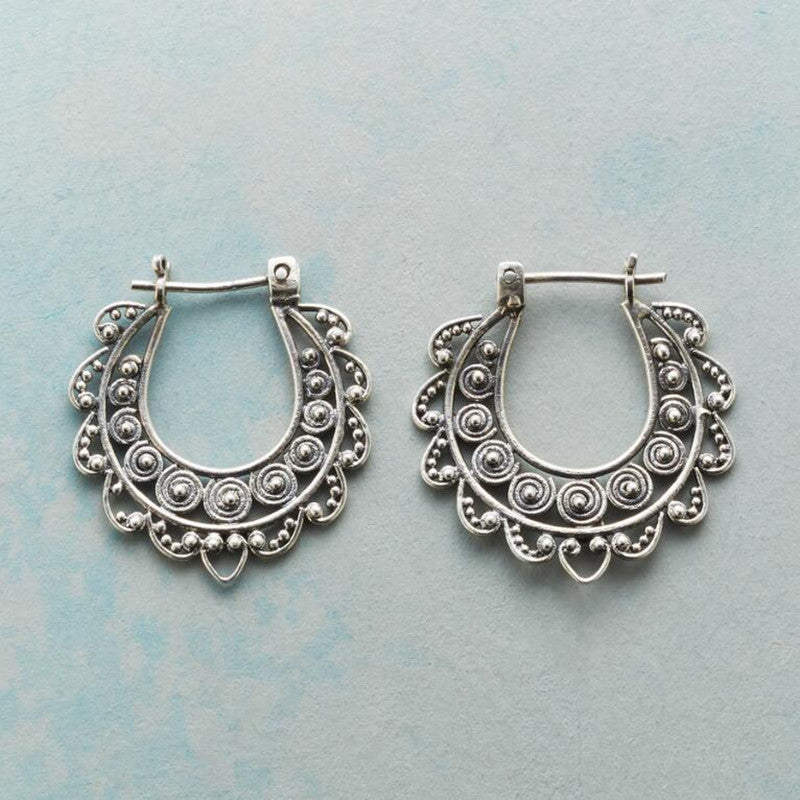 Popular Antique Hollow Geometry Long Temperament Ear Clip