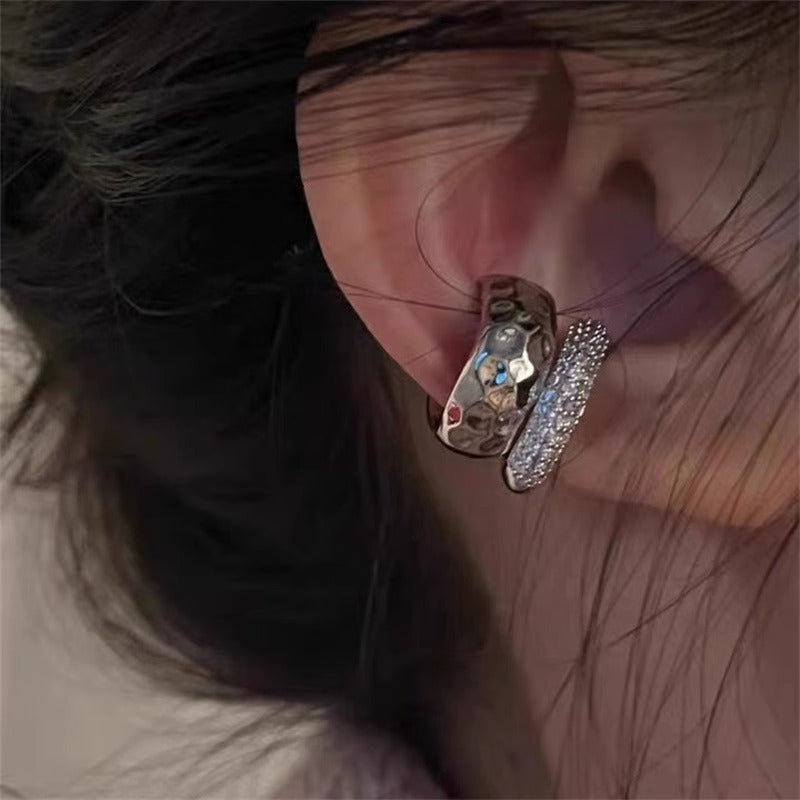 Designer Rhinestone High-grade Metal Light Luxury Ear Clip