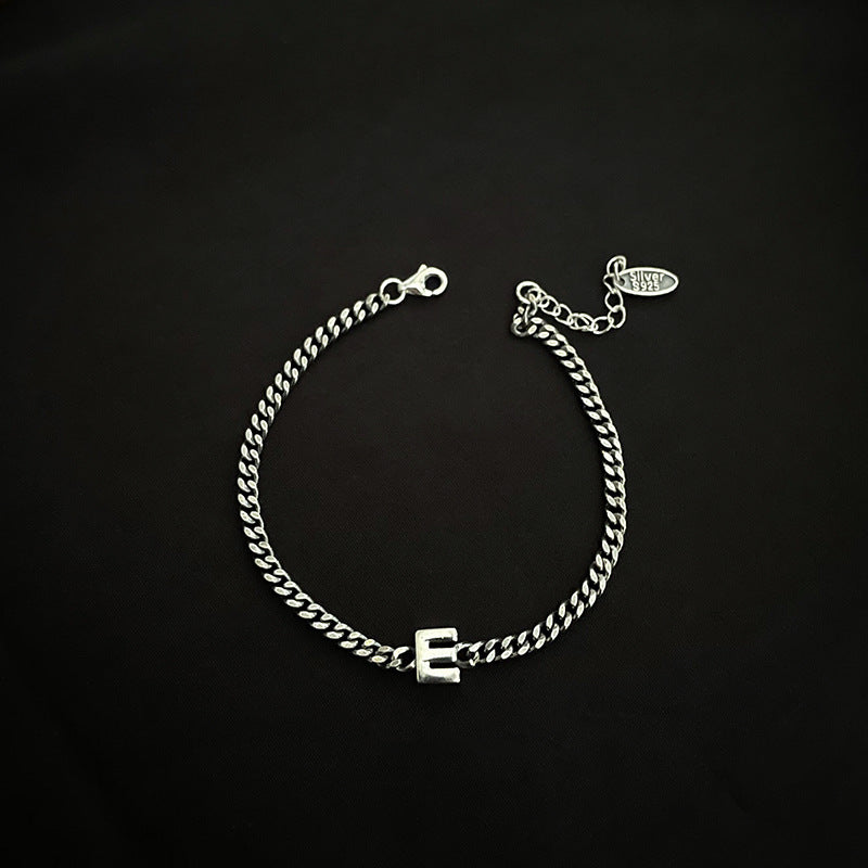 Bracelets d'intérêt spécial avec lettres anglaises en argent Sterling de Style coréen pour femmes