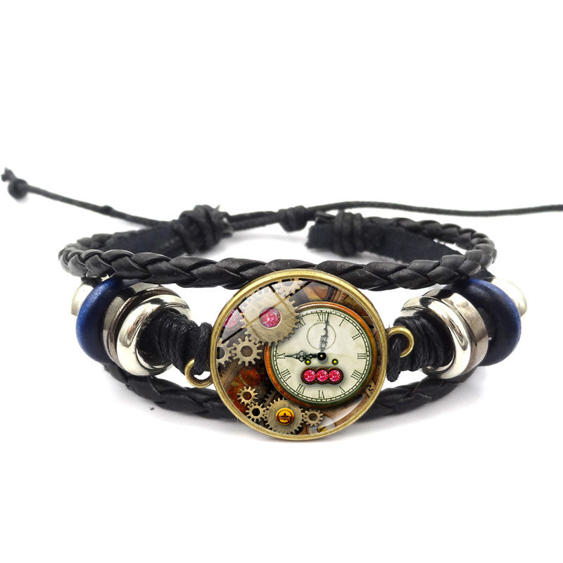 Mechanical Gear Time Stone Female Fashion Bracelets