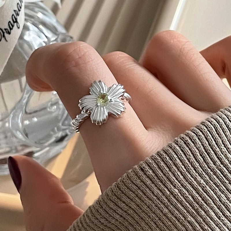 Sense Elastic String Small Pieces Of Sier Female Ring