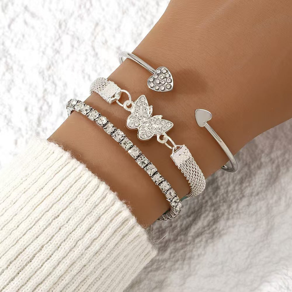 Women's Diamond Heart Alloy Niche High Sense Bracelet