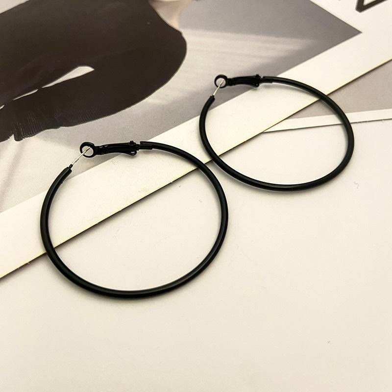 Needle Black Ear Female Simple Cold Earrings