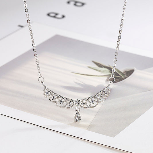 Wings Zircon Sweet Princess Gorgeous Exquisite Three-dimensional Palace Necklaces