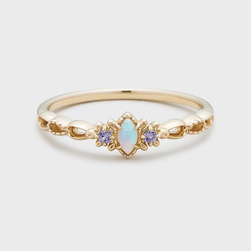 Women's Retro Gold Plated All Match Luxury Niche Geometric Rings