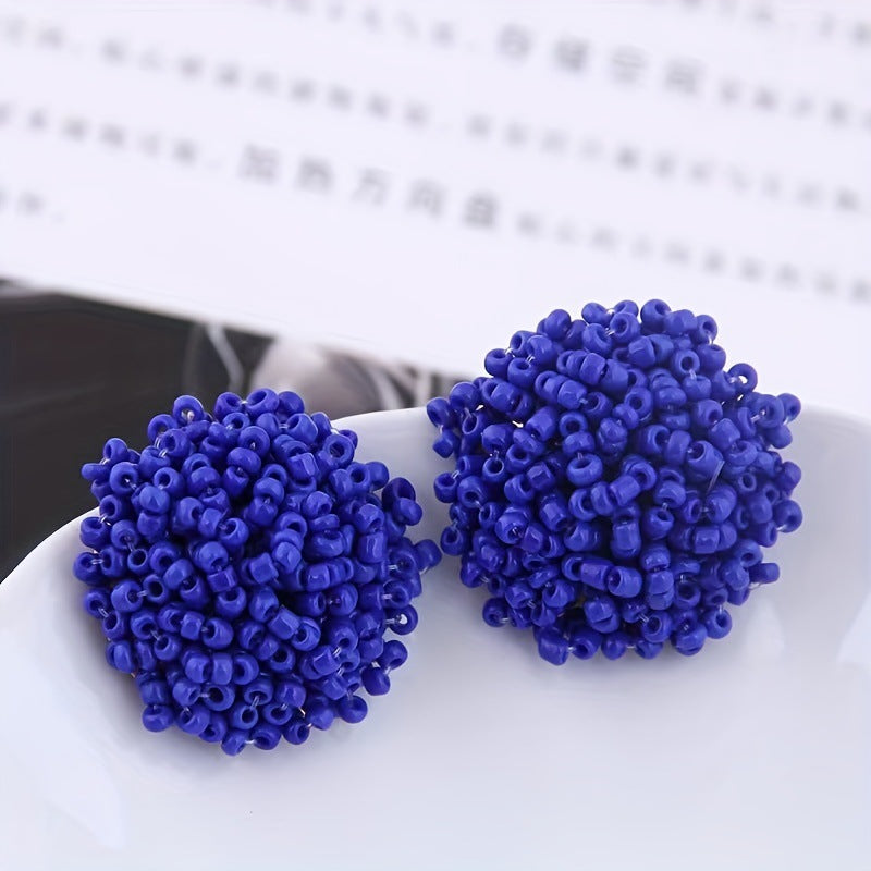 Bohemian Classic Bead Woven Handmade Popular Stud Earrings