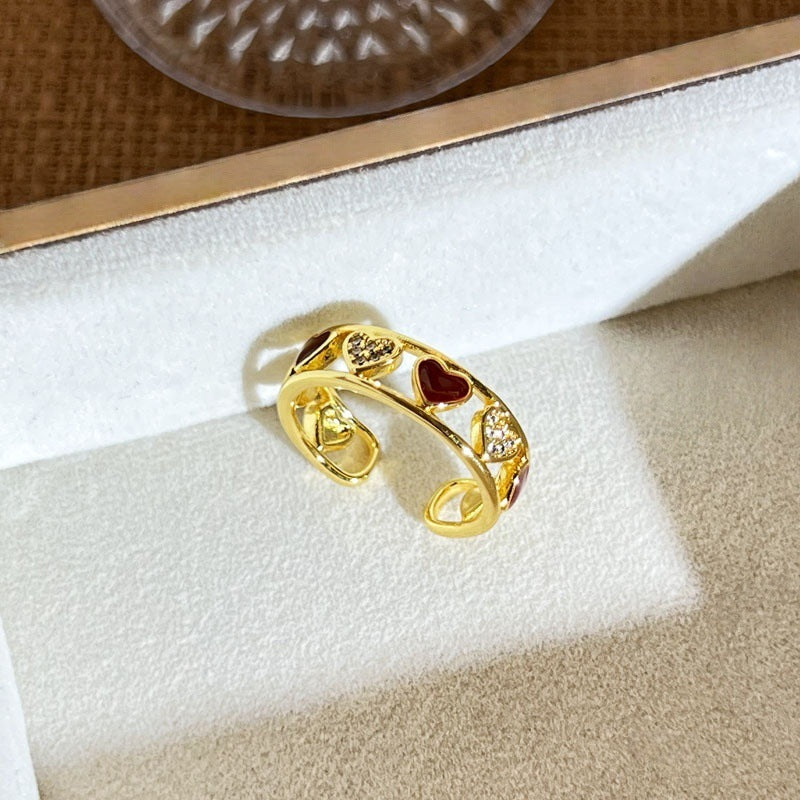 Leaf Flower Female Geometric Affordable Luxury Fashion White Ring