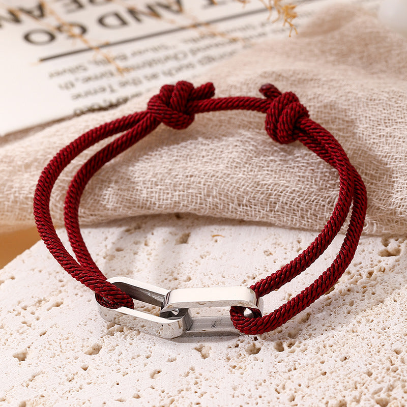 Vachette Clasp Adjustable Stainless Carrying Strap Bracelets