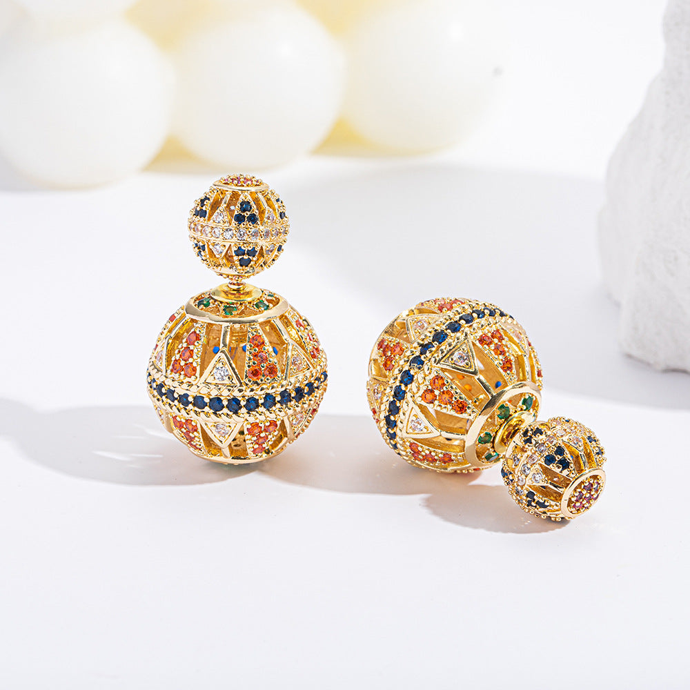 Design High Sense Engagement Banquet Wear Holiday Gift Hollow Earrings