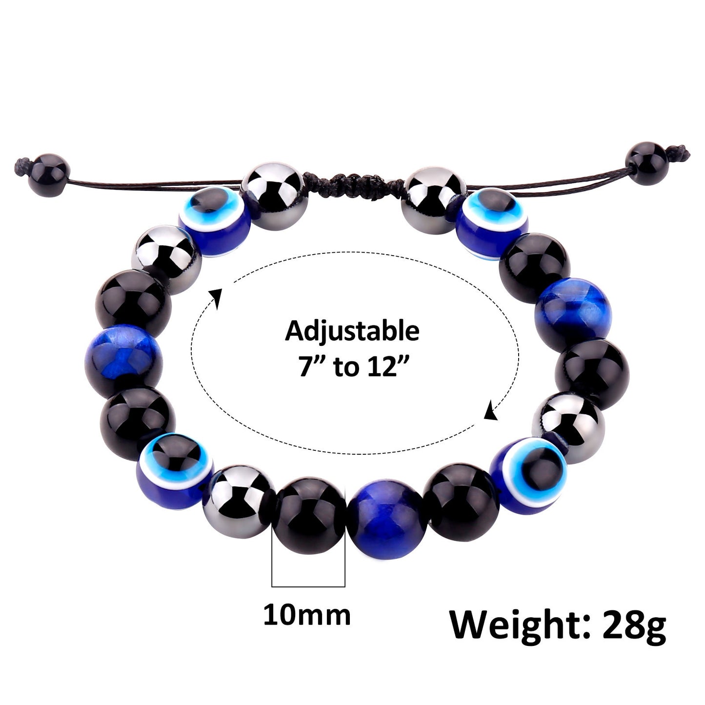 Women's Retro Simple Volcanic Rock Palm Eyes White-barked Bracelets