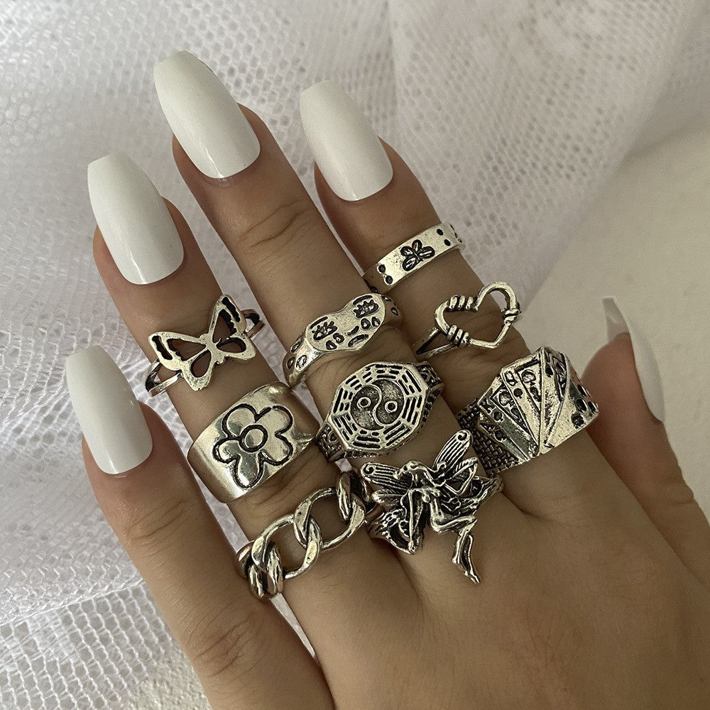 Exaggerated Personalized Skull Starfish Knuckle Owl Rings