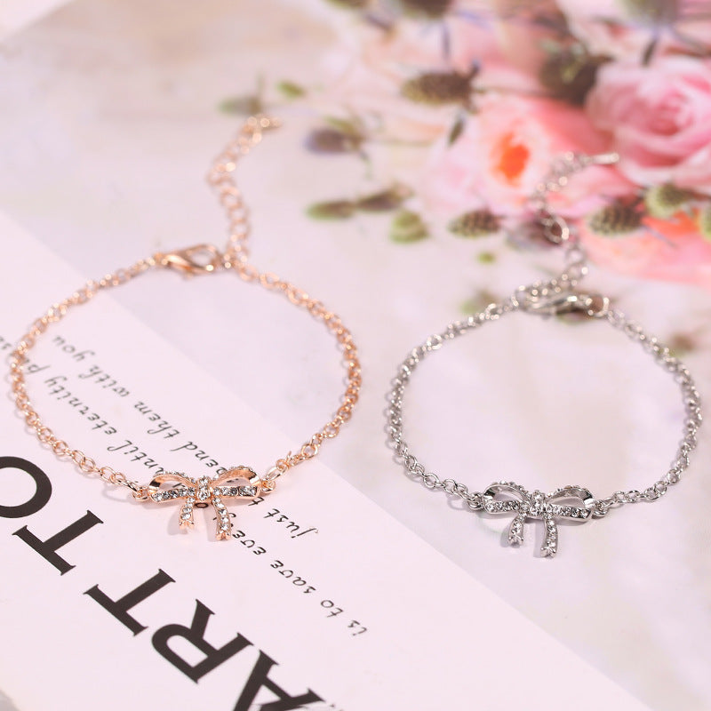 Women's Bow Versatile Lady Simple Exquisite Refined Grace Fashion Fresh Bracelet